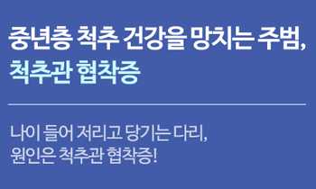 중년층 척추 건강을 망치는 주범, 척추관 협착증