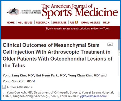 Clinical Outcomes of Mesenchymal Stem Cell Injection With Arthroscopic Treatment in Older Patients With Osteochondral Lesions of the Talus 게시글의 1번째 첨부파일입니다.